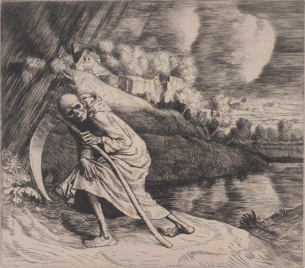 William Strang 'Wi'girning o'his chaps' Etching, engraving and mezzotint — Sheet without passe-partout.