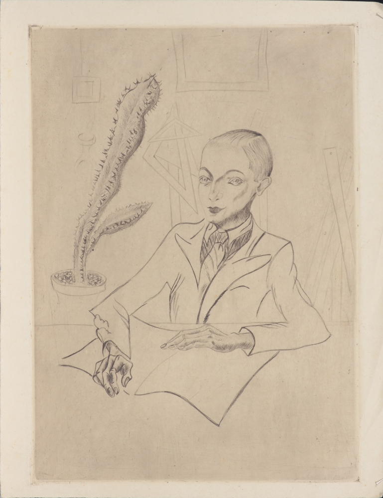 Unknown artist, portrait of an Architect — Eau-forte de grande qualité, malheuresement non signée, probablement Allemagne des années trente.