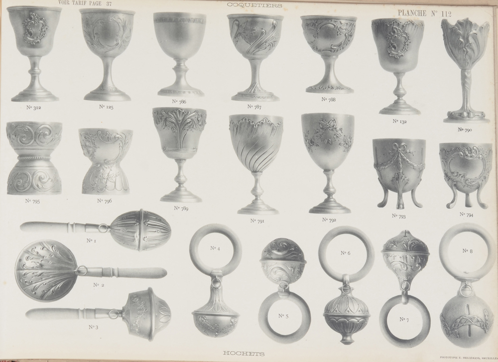 Delheid Frères — Page du catalogue des modèles de DElheid Frères à Bruxelles