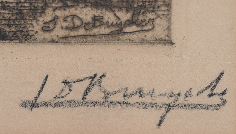 Jules De Bruycker — Signature by the artist in pencil bottom right.