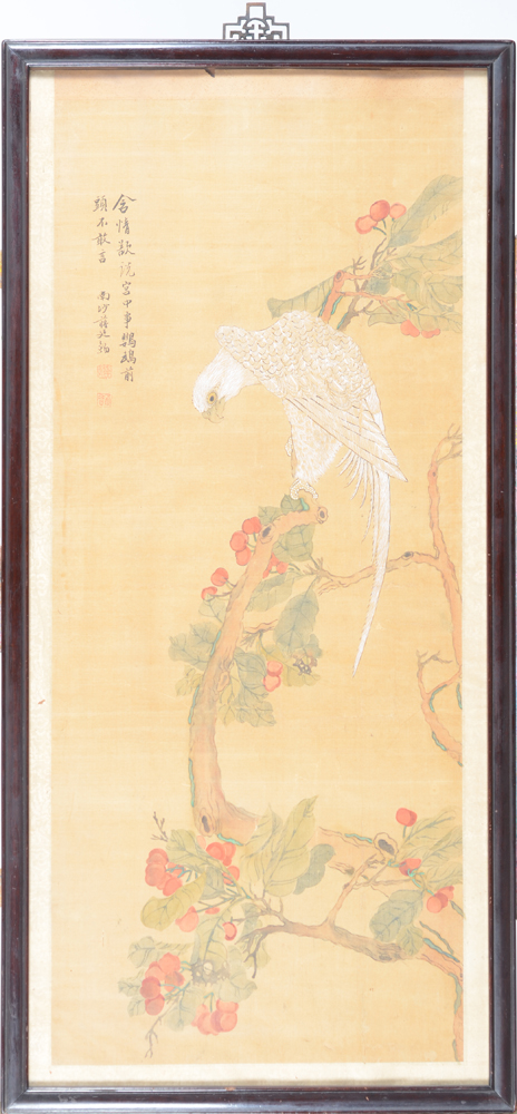 Chinese painting of a white eagle — Peinture chinoise, première motié du 20e siècle (?)