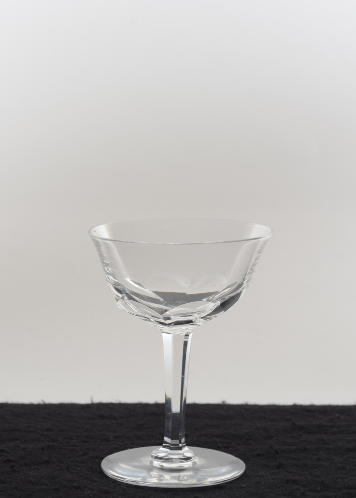 Val Saint-Lambert Bedford liquor coupe — petite coupe à liqueur en cristal Val Saint-Lambert modèle Bedford