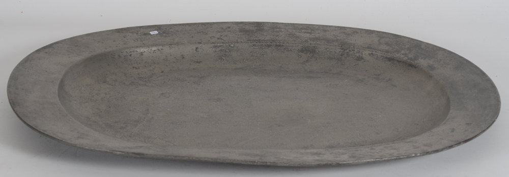 Very large pewter dish — Alternate view