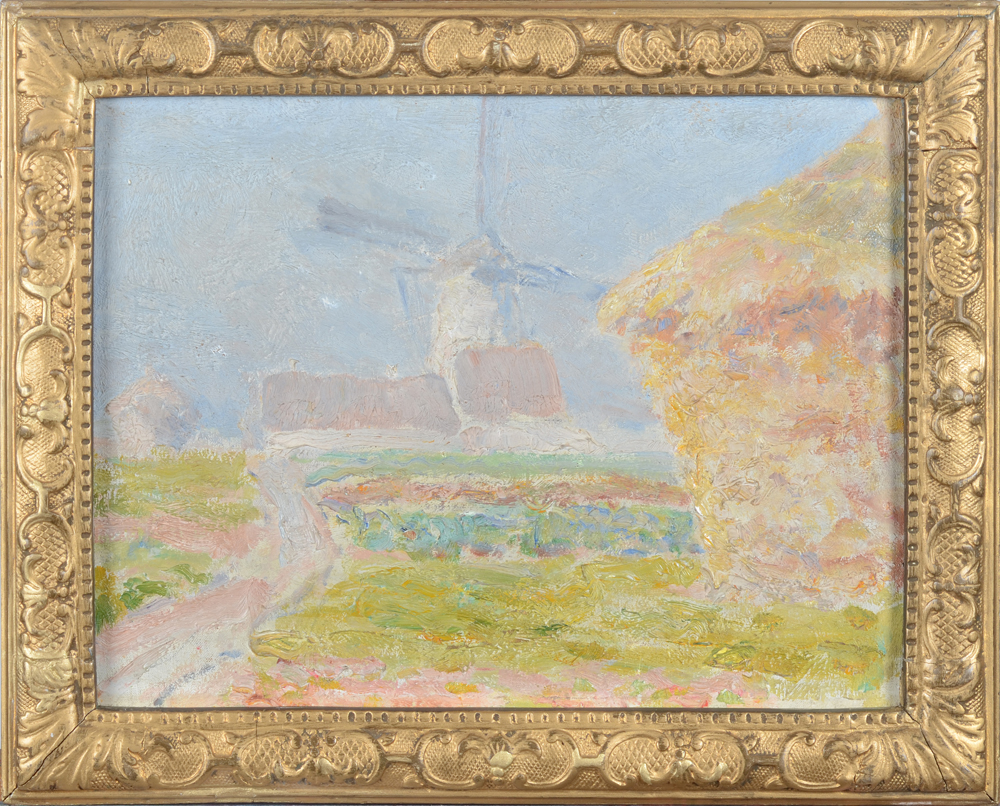 Georges Buysse — Petite huile sur toile impressioniste, peint avant 1910