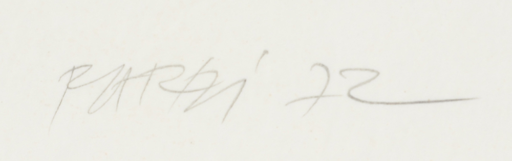 Gianfranco Pardi — Signature of the artist and date in pencil, bottom centre
