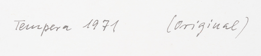 Werner Graeff — Medium and date with mention 'original' bottom right
