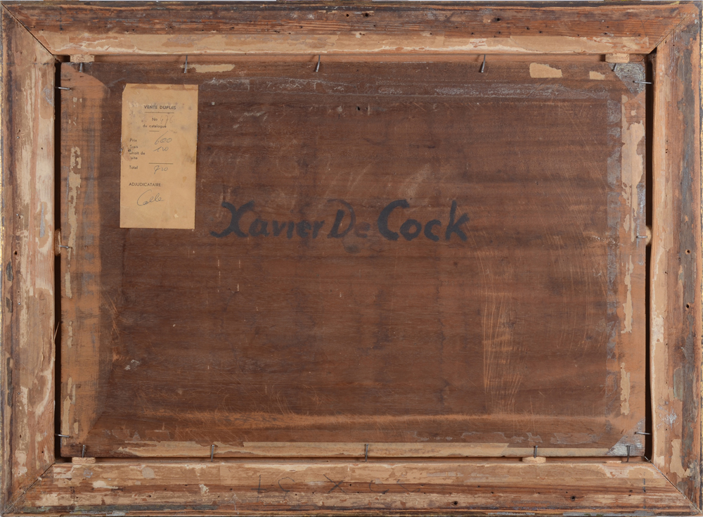 Xavier De Cock — back of the panel