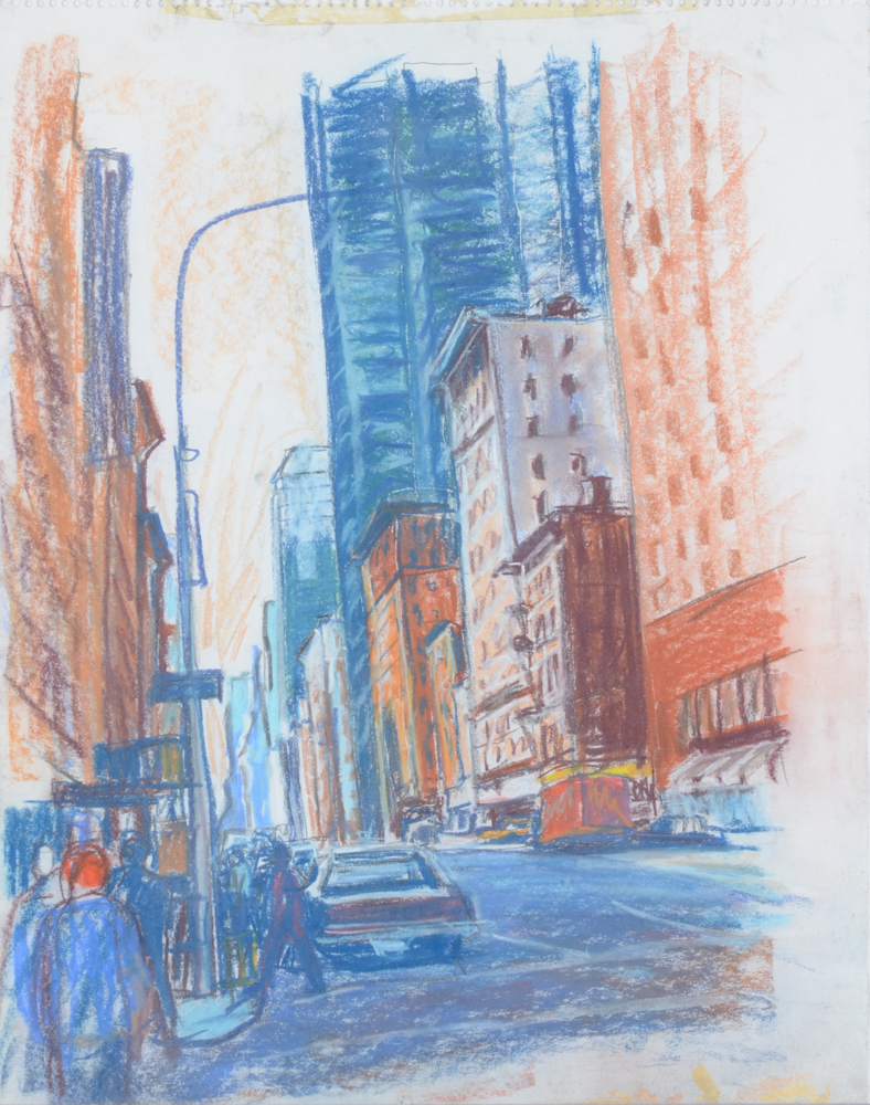 Thomas Muschner — Dessin original, crayon gras sur papier, non signé comme d'habitude