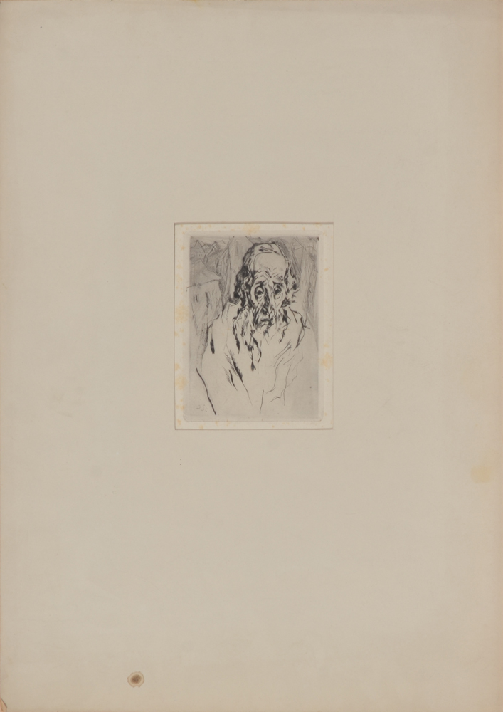 Jakob Steinhardt 'Judenkopf' Etching and drypoint 1913 — Eau-forte et pointe-sèche expressionniste. Signée par l'artiste.