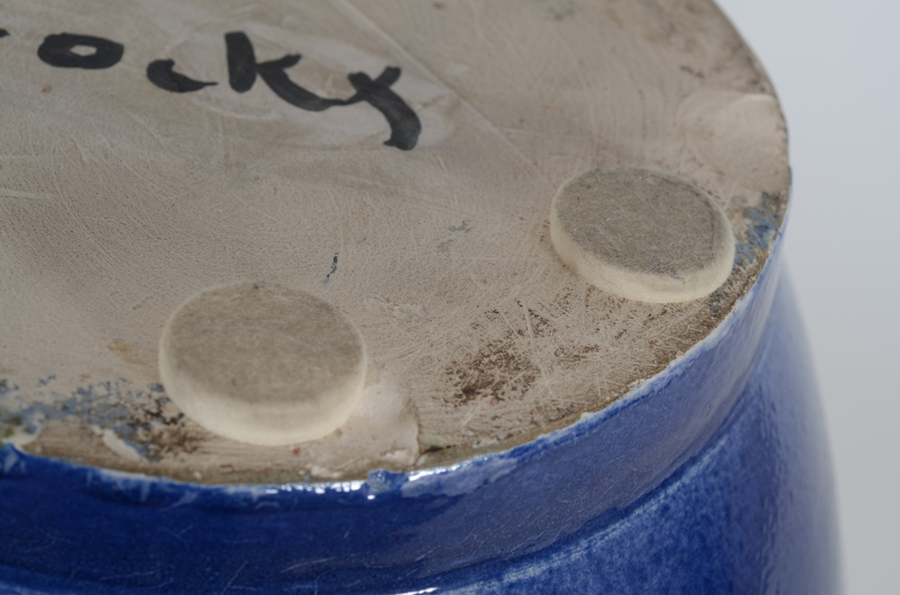 Jan Cockx Blue Nude Vase — two chips to the bottom of the standing rim