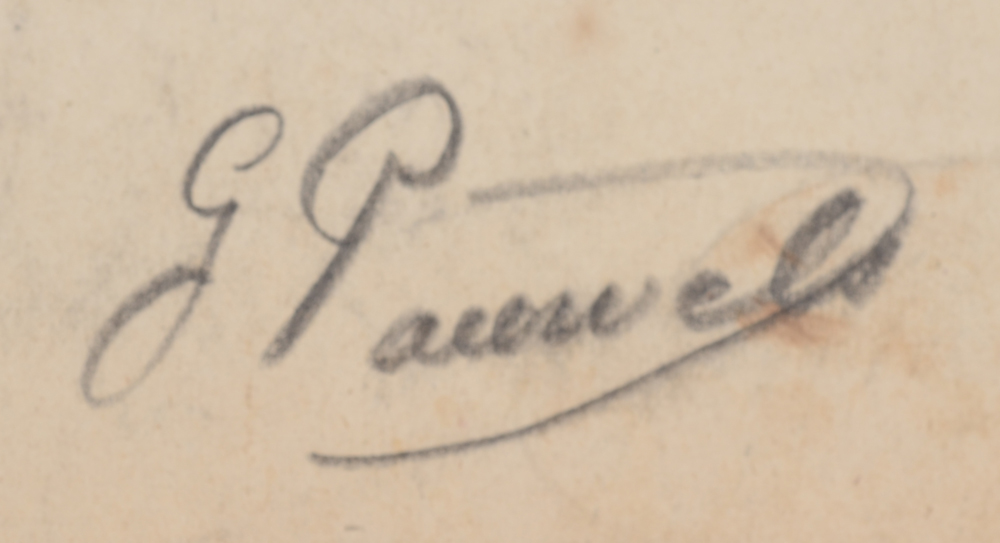 Gaston Pauwels — Early signature of the artist bottom right