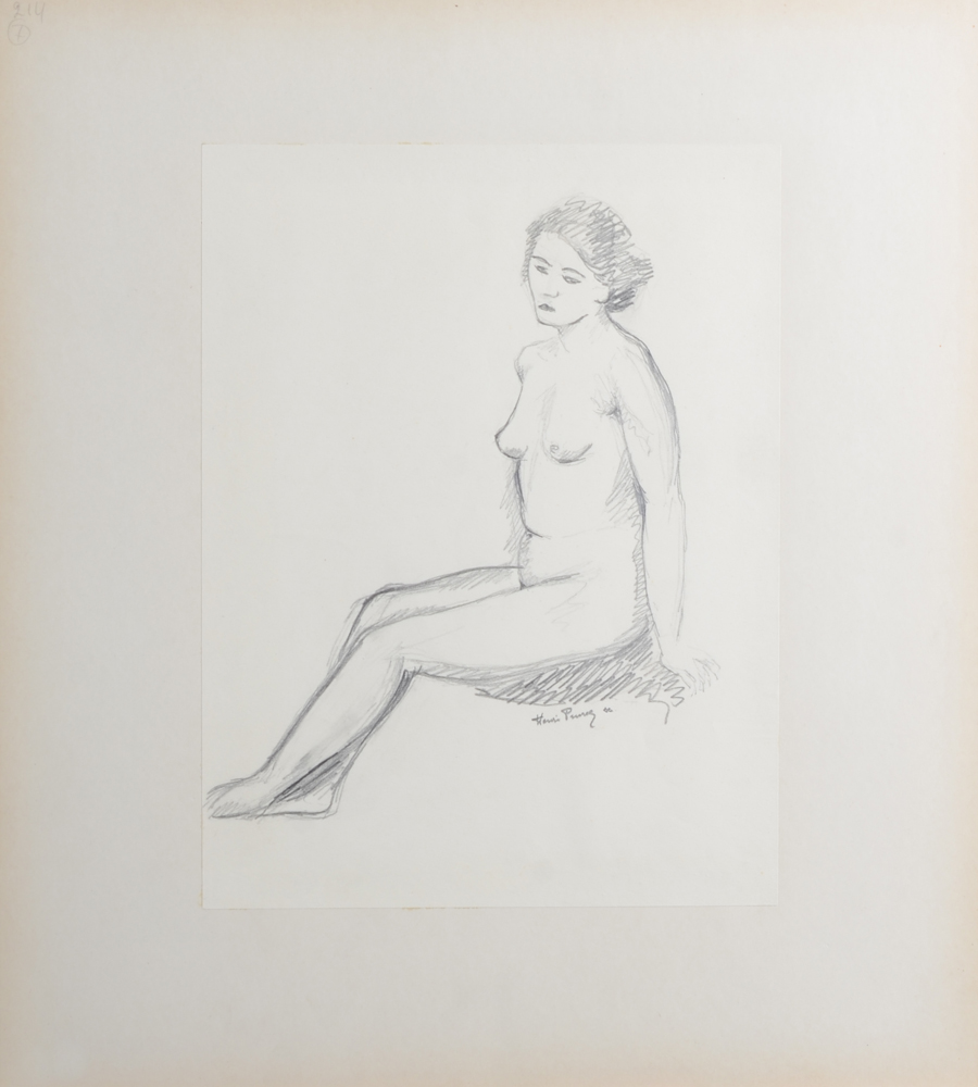 Henri Puvrez — Drawing with its full margins