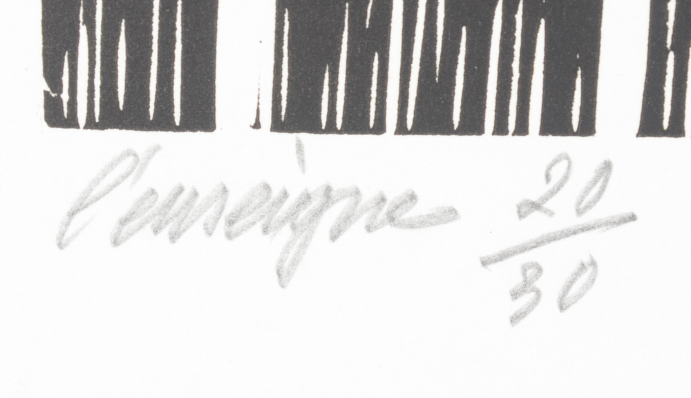Frans Masereel — Title and justification in pencil bottom left