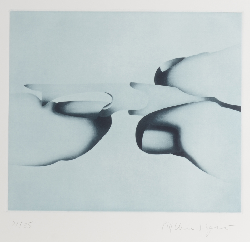 Lambert Maria Wintersberger — Etching in blueish tones