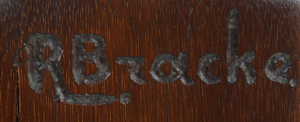 Roger Bracke — Signature of the artist, below at the back