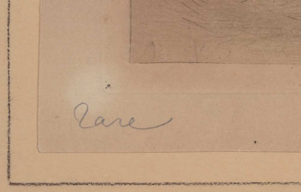 Armand Heins Maisonnettes de pêcheurs rare edition — Written on the bottom left by the artist 'Rare'.