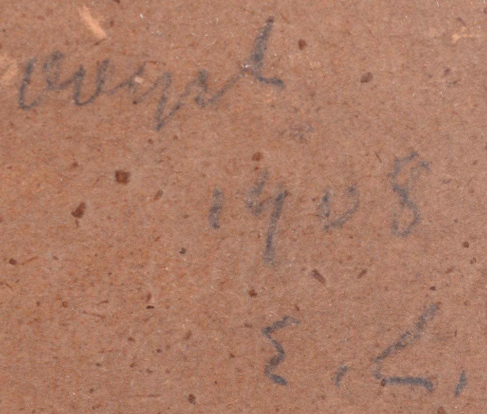 Emile Claus — Title, date and monogram in pencil by the artist at the back