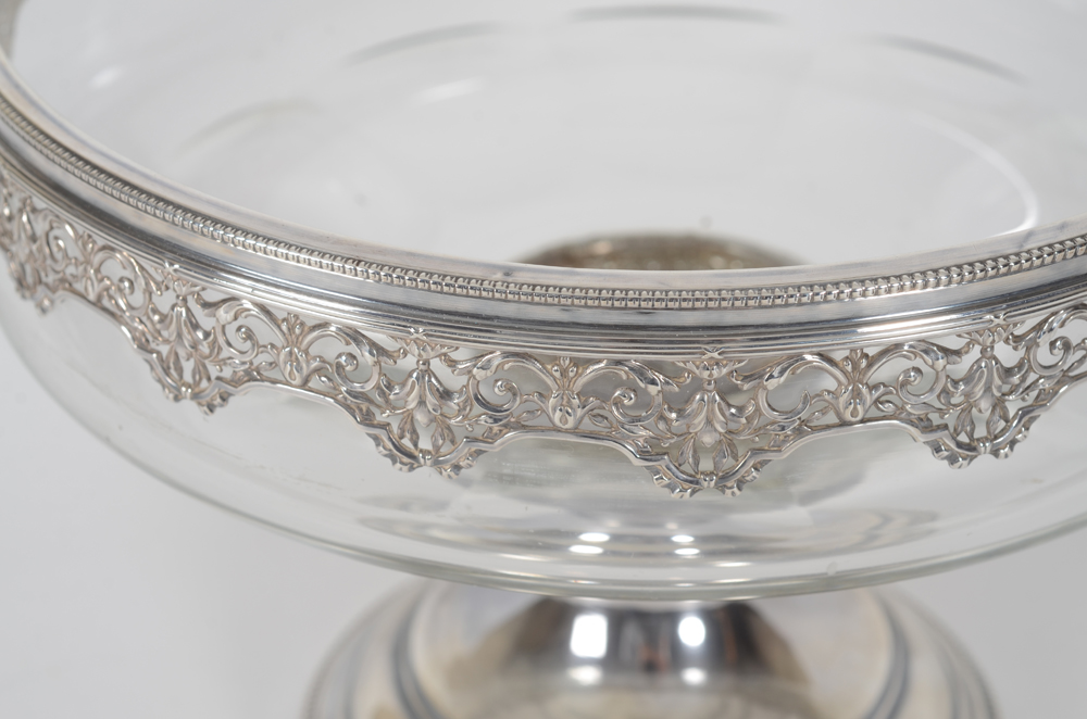 Classic silver and crystal coupe France — Detail of the decoration