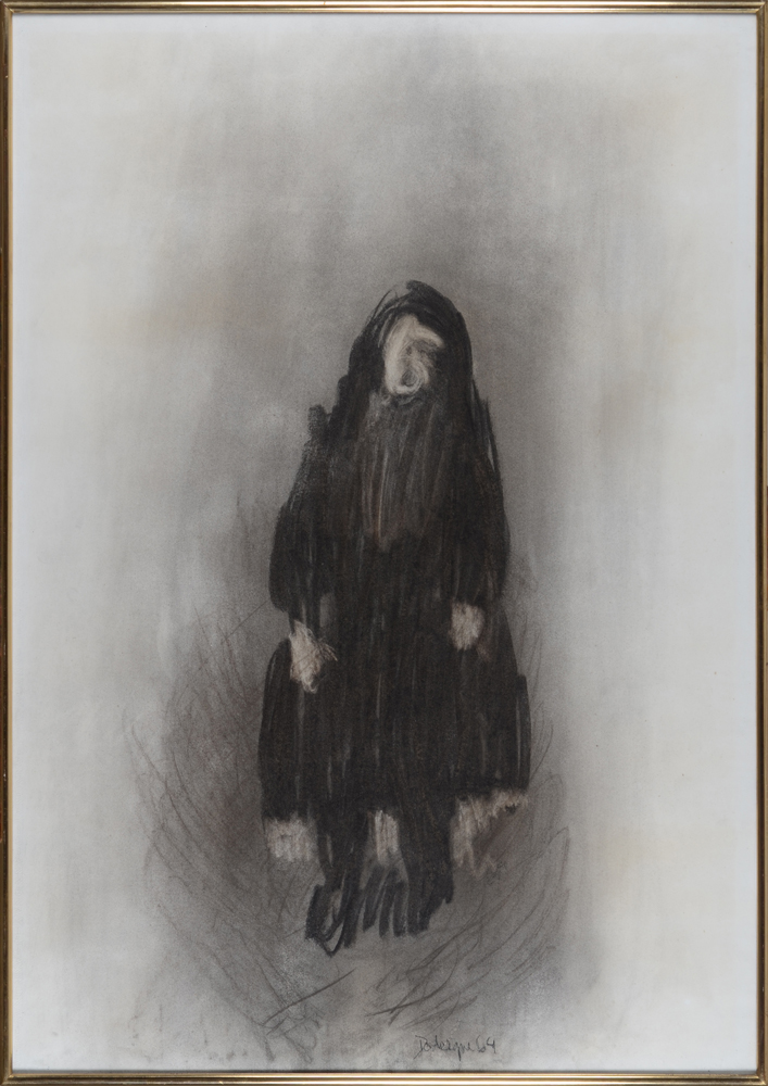 Eugène Dodeigne — Grand dessin original de 1964, signé et daté