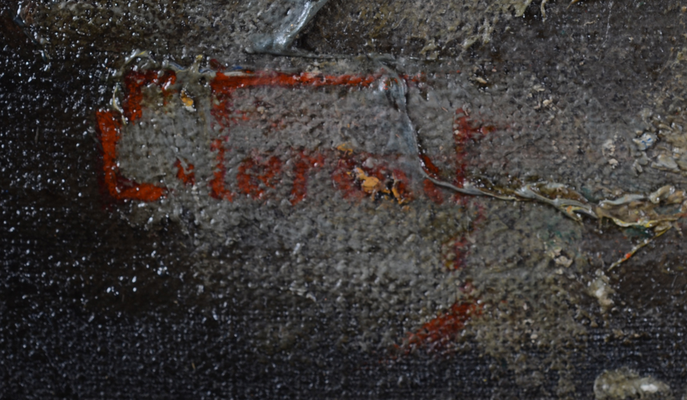 Emile Feront — Signature of the artist, bottom left