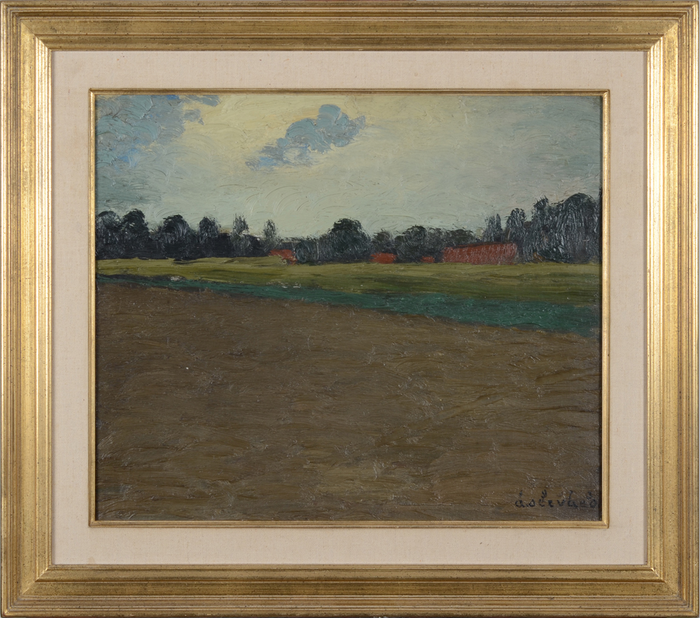 Albert Servaes Landscape 1913 — Les alentours de Latem-Saint-martin, peint en 1913 par ce précurseur de l'expressionisme<br>