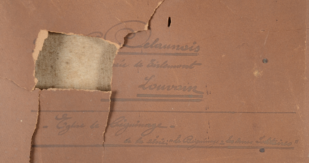 Alfred Delaunois — Text written by the artist at the back of the work.
