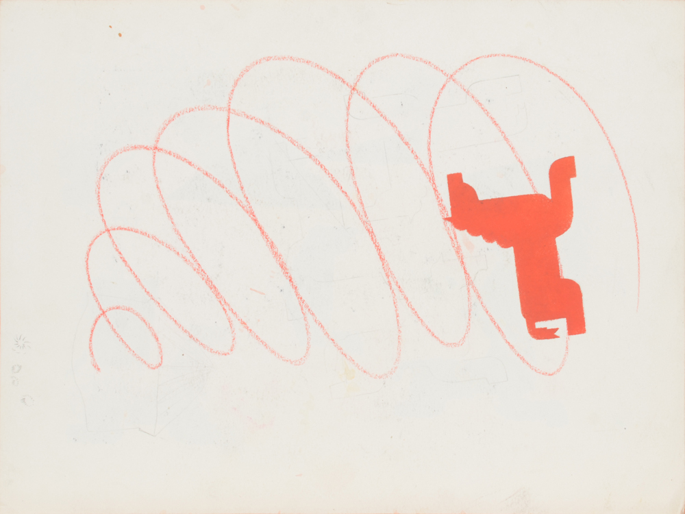 Amédée Wellekens original work 'Steeple-chase' 1946 — Back of the painting