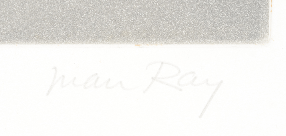 Man Ray 'Leda and the Swan' from 'Les Anatoms', Print D, signature  — Signature of the artist on the bottom right in pencil 'Man Ray'.