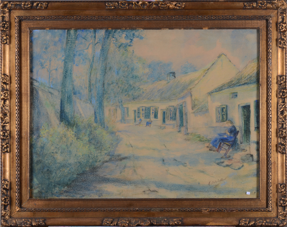 Marie Dutry-Tibbaut — the watercolour in the original frame