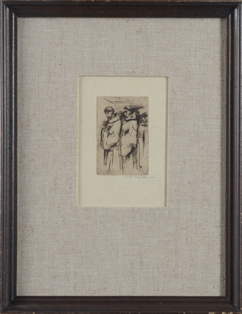 Walter Vaes  — The etching with its frame