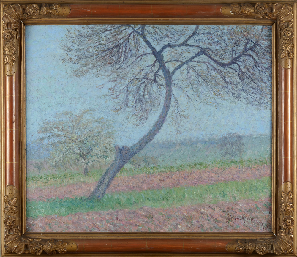 Bern-Klène Bernard — Beau paysage post-impressionniste de 1903, peint à Champigny par cet artiste hollandais, ami de Pissaro