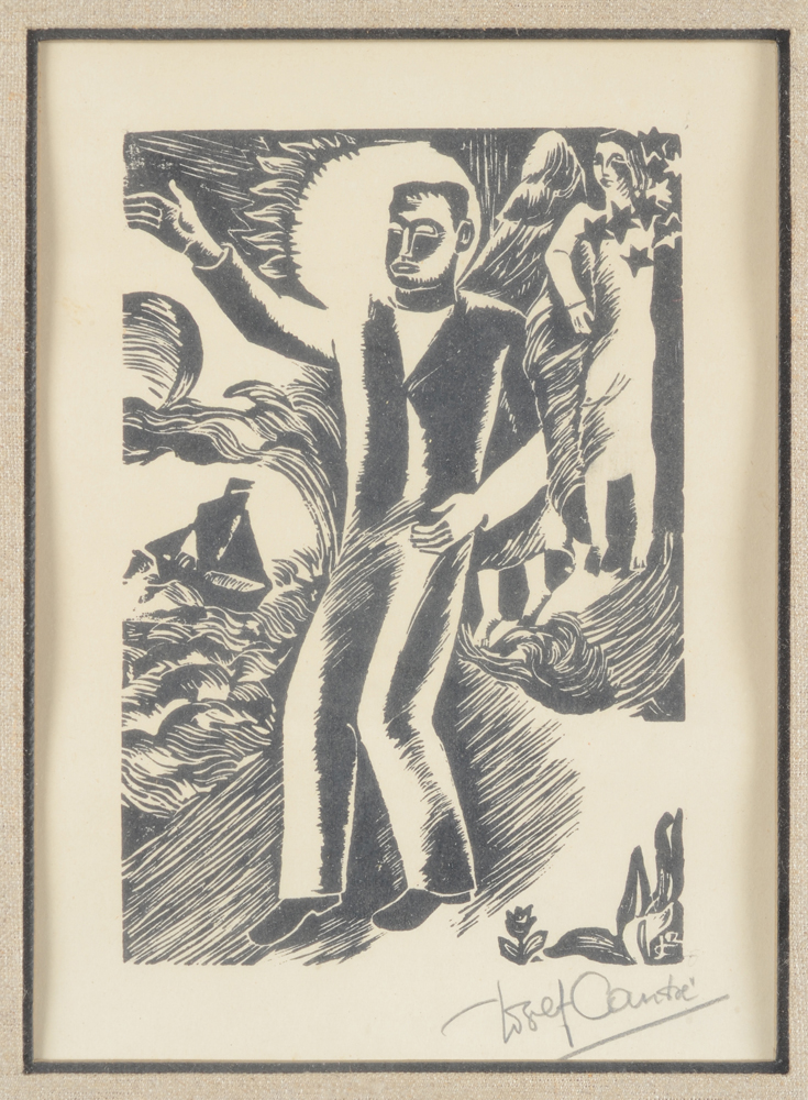 Jozef Cantré — Gravure sur bois originale de 1931, signée