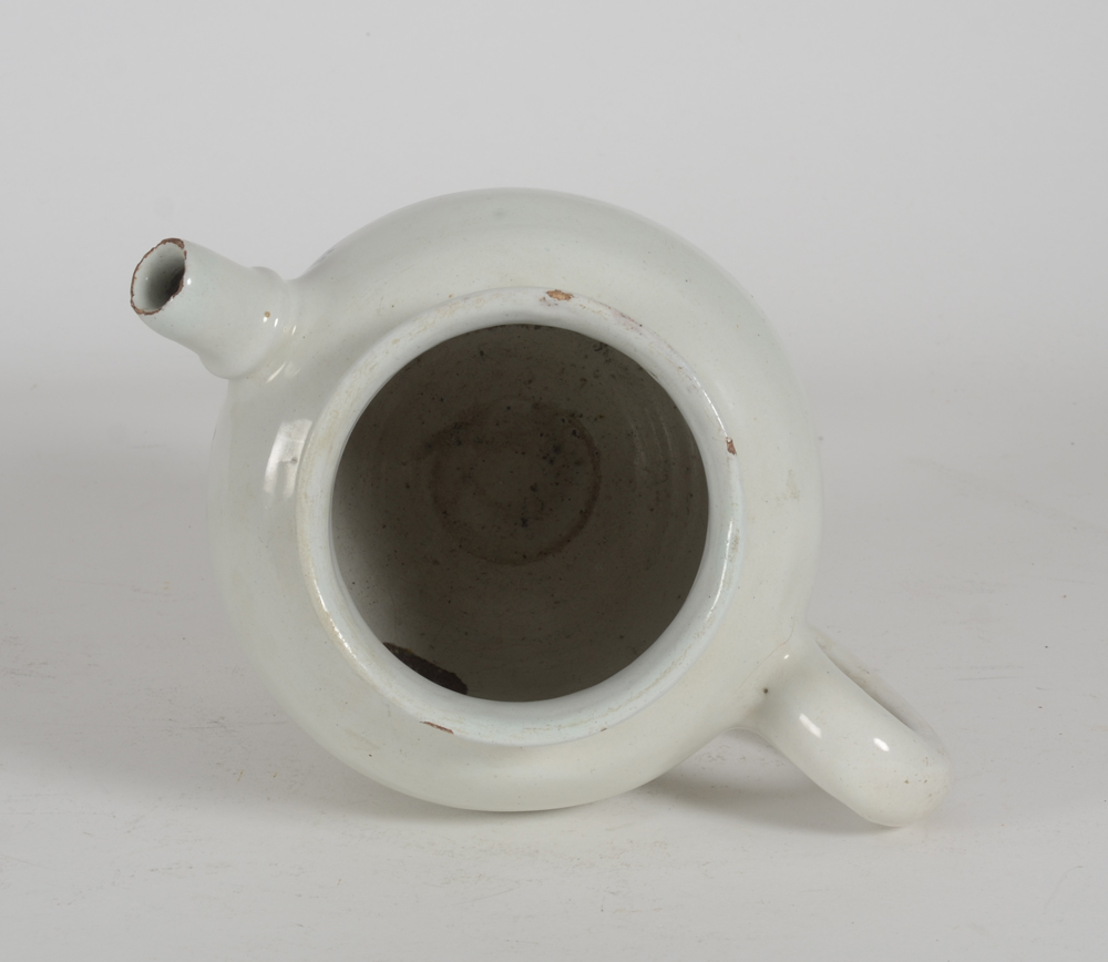 Delft Syrup Jar  — upper rim showing minor glaze chips