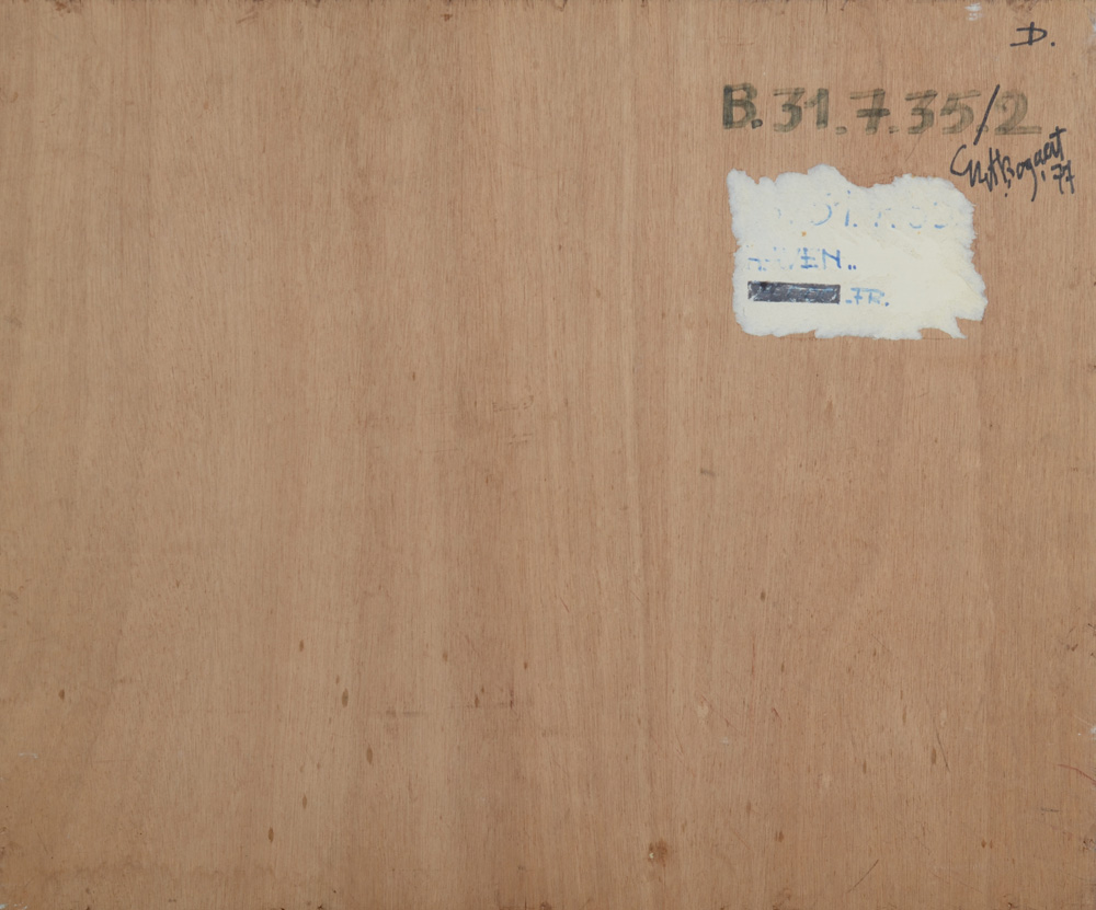 Toon (Antoon) Bogaert — Back of the painting