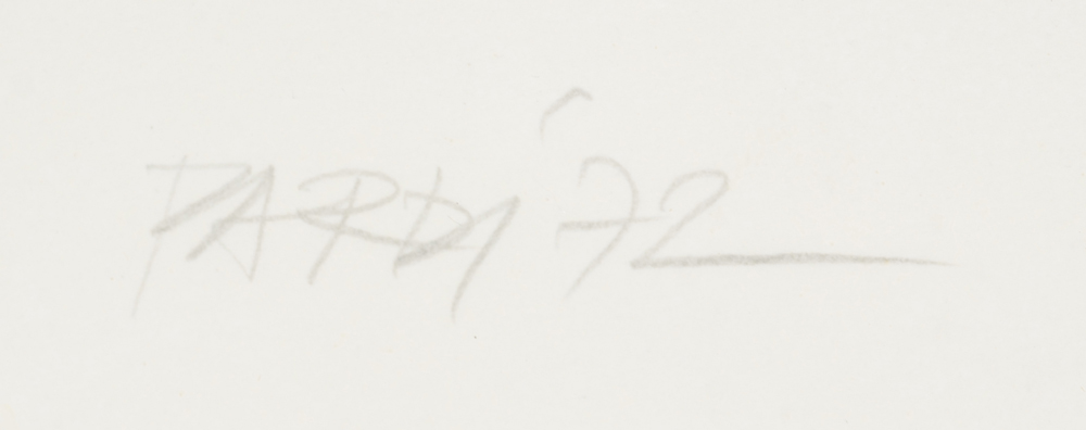 Gianfranco Pardi — Signature of the artist and date in pencil, bottom centre