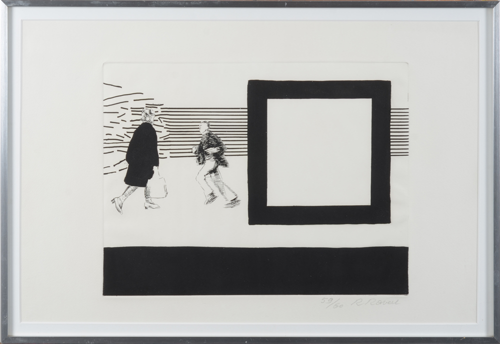 Roger Raveel — Eau-forte originale de 1971, signée et justifié en crayon
