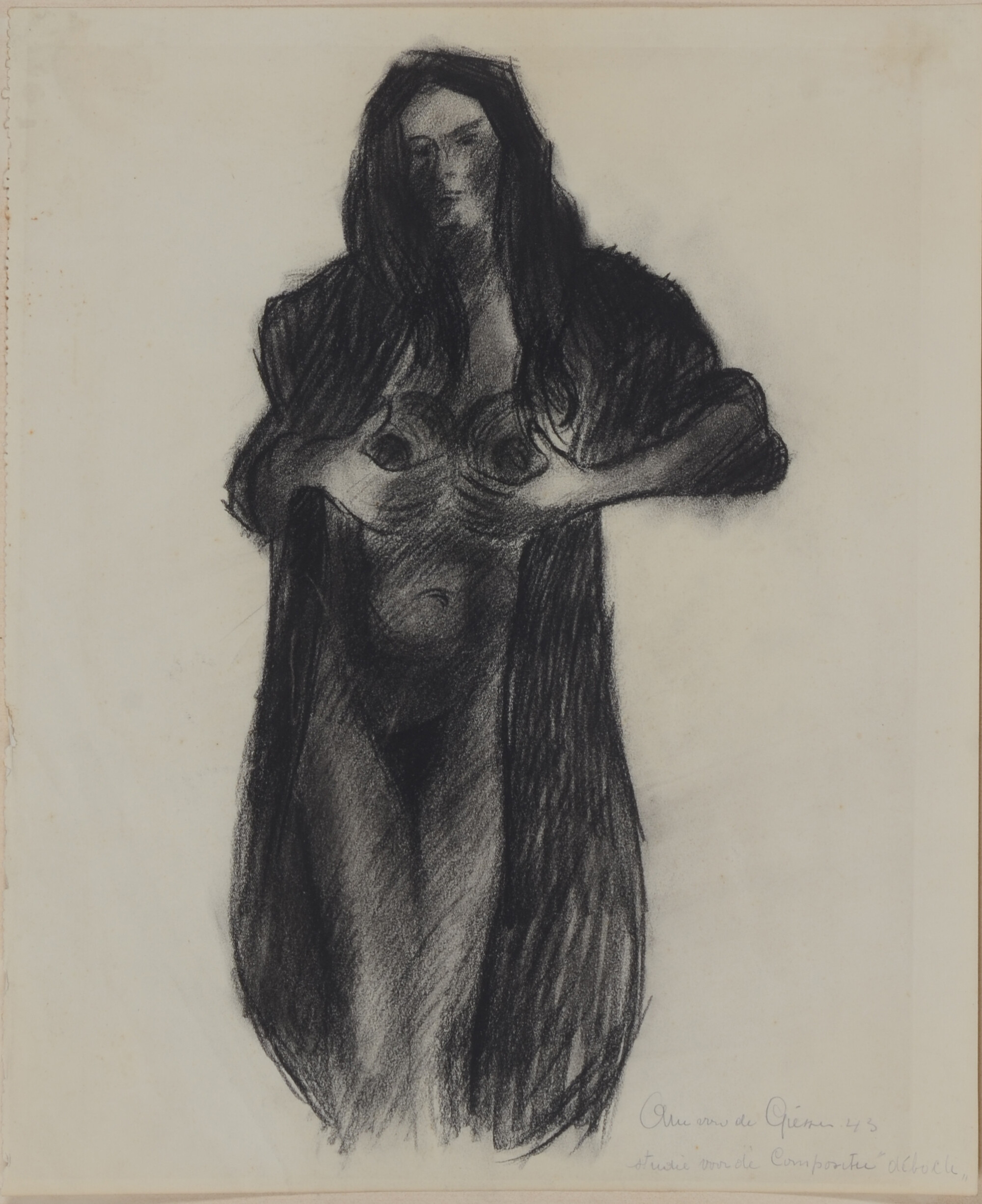 Arie Van Der Giessen 'Studie voor Compositie "Debacle"' Only drawing sheet  — Drawing sheet&nbsp;
