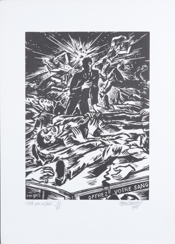 Frans Masereel — Gravure sur bois originale, signée et justifiée de 1968