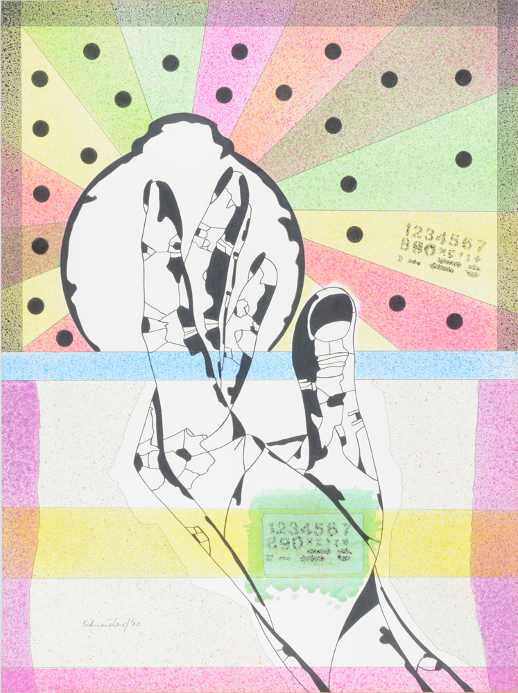 Jürgen Schneider 'Greep naar de sterren!' — Sérigraphie Pop Art de Schneider, Signée par l'artiste et datée. Titre sur le dos.