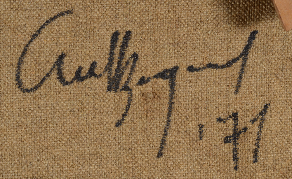 Toon (Antoon) Bogaert — Signature and date by the artist at the back of the canvas