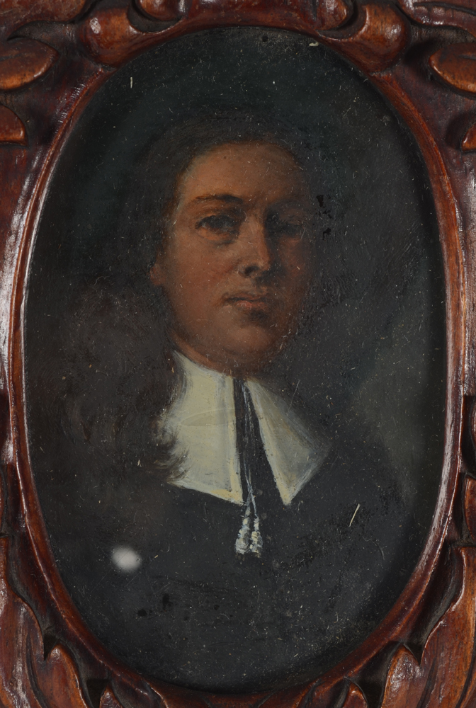 Old Miniature of a man  — Detail of the painting