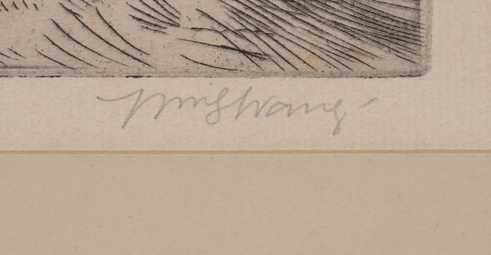 William Strang 'Wi'girning o'his chaps' Etching, engraving and mezzotint — Signature of the artist bottom right in pencil