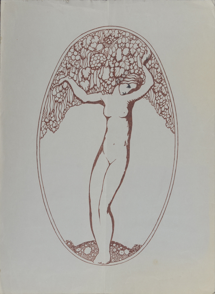 Anto Carte (attributed to) — Très rare sériegraphie, retouchée au crayon, attribuée à Anto Carte pour Wolfers Frères, Bruxelles
