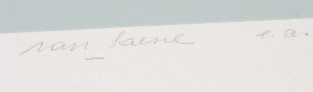 Maurits Van Saene — Signature of the artist in pencil and justification, bottom right