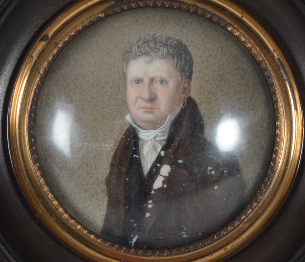 A. Bogaert Man The Man with the Golden Earring — miniature painting ca. 1800-1850
