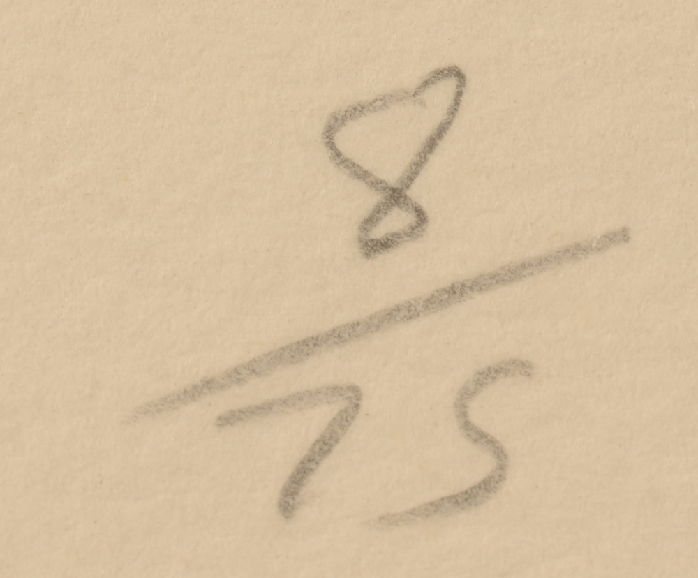 Allen Jones — Justification in pencil bottom left