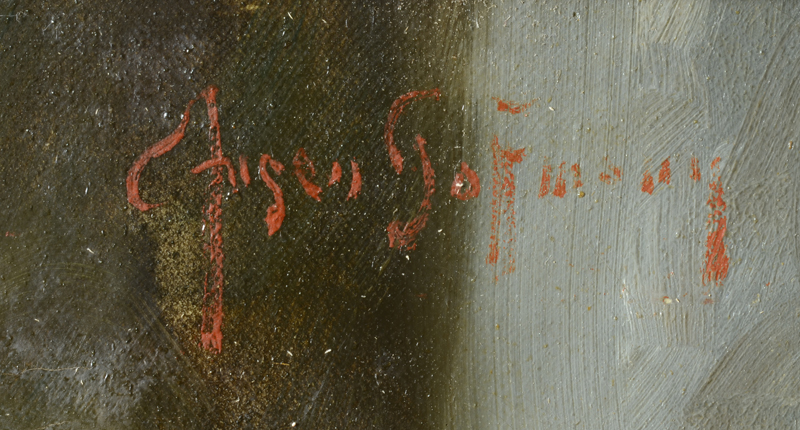 E. Hansen Hoffmann — Signature of the artist, top right of the canvas.