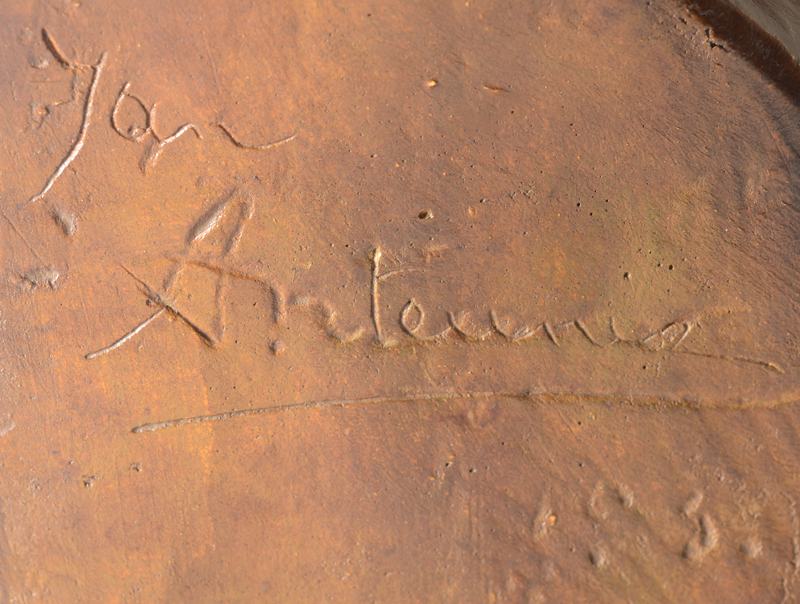 Jan Anteunis — Detail of the siganture on the side, with almost illegible date 193?