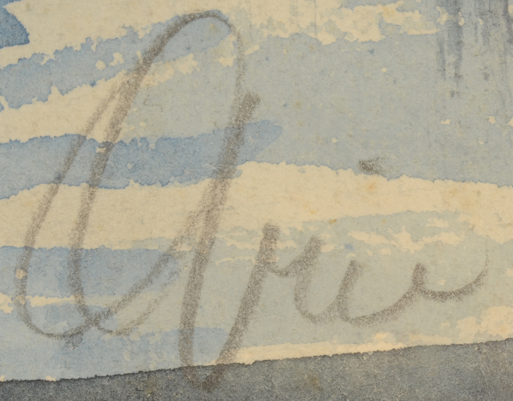 Arie Van de Giessen — Signature of the artist, bottom right
