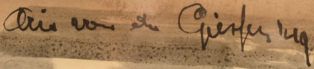 Arie Van de Giessen — Signature of the artist and date, bottom center